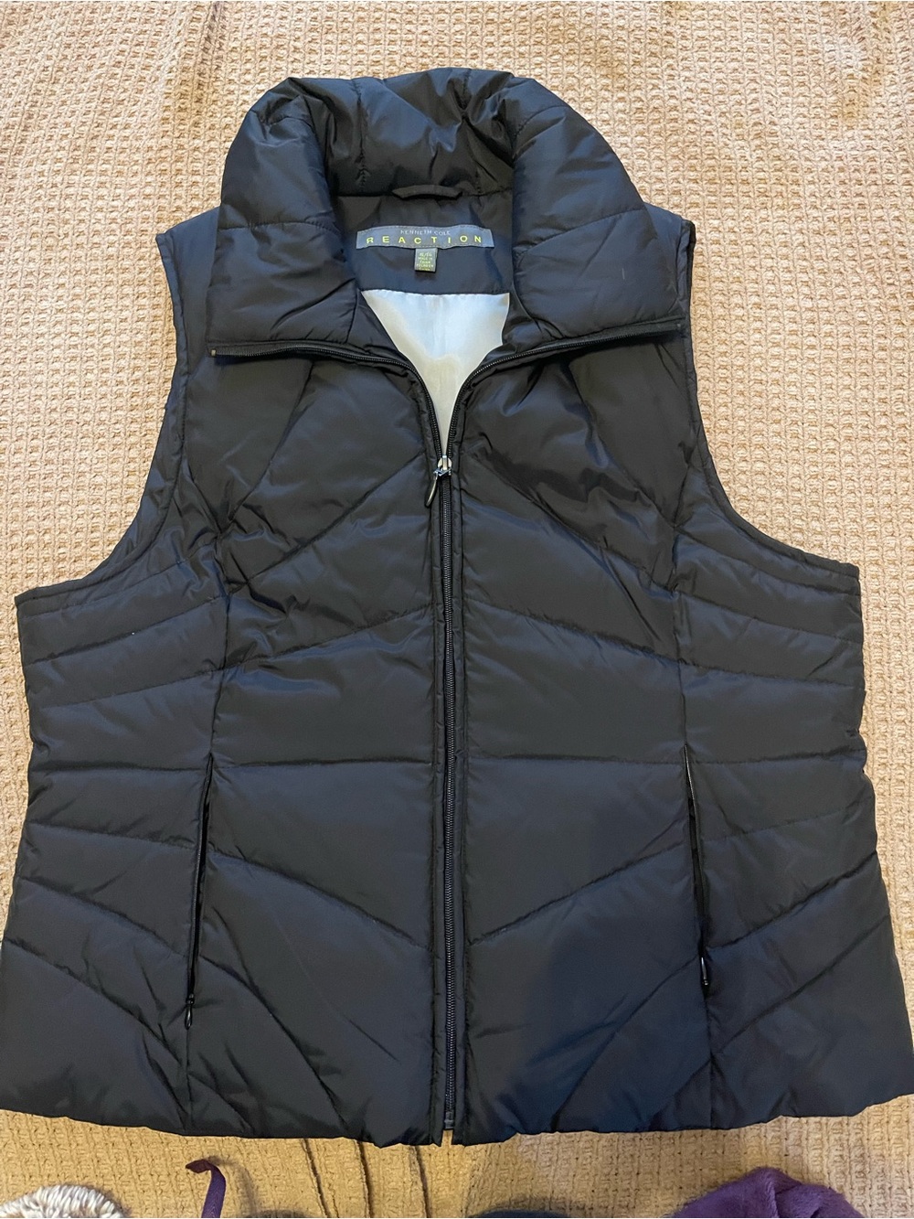 Kenneth Cole Reaction Black Quilted Puffer Vest Women’s XL